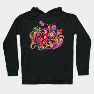 CND Peace Flowers Hippy Hoodie